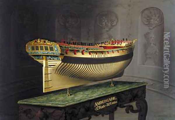 HMS Ambuscade 1775 Oil Painting - Joseph Marshall