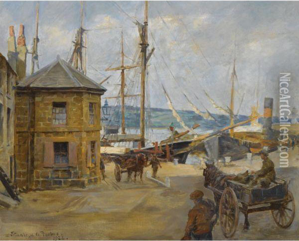 The Old Weighing House, Penzance Oil Painting - Stanhope Alexander Forbes