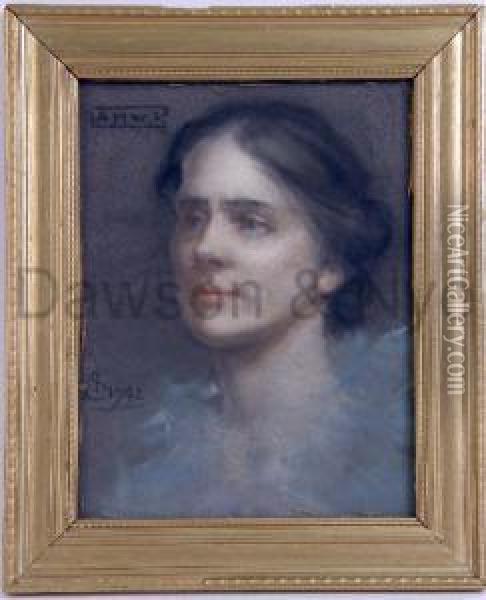Portrait Of His Wife Oil Painting - John Shirreffs
