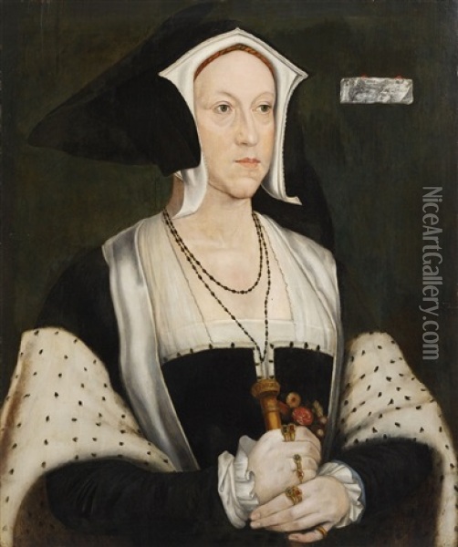 Bildnis Margaret Wotton, Marchioness Of Dorset Oil Painting - Hans Holbein the Younger