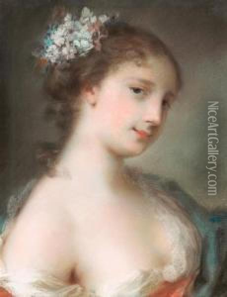 Allegory Of Spring. Oil Painting - Rosalba Carriera