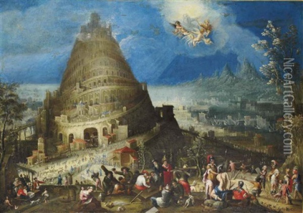 La Tour De Babel Oil Painting - Jan Peeter Brueghel