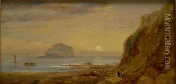 The Bass Rock At Sunrise Oil Painting - John Wilson Carmichael