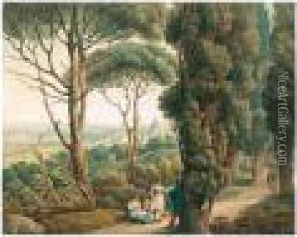 View Of St Peter's, Rome Oil Painting - John White Abbott