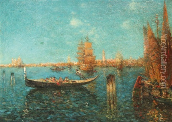 Venetian Scene Oil Painting - Nicholas Briganti