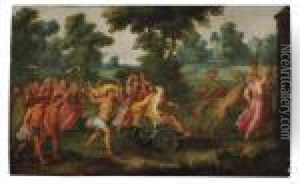 An Allegory Of The Month Of August Oil Painting - Adriaan van Stalbemt