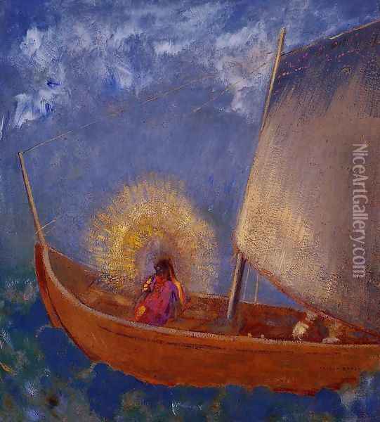 Mysterious Boat Oil Painting - Odilon Redon