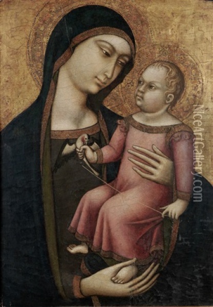 The Madonna And Child Oil Painting - Luca Di Tomme