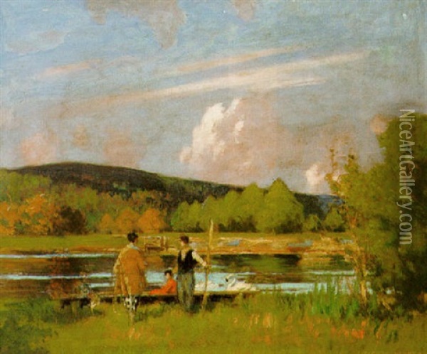 A Summer Outing Oil Painting - George Henry