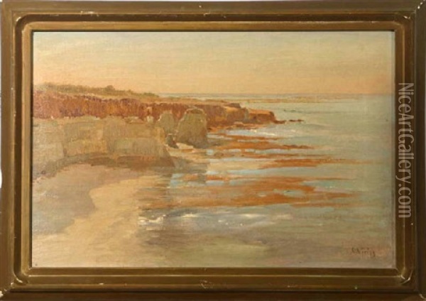 Ocean Front Thosophcal Grounds Oil Painting - Charles Arthur Fries