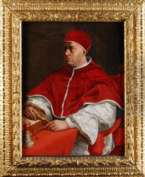Bildnis Von Papst Leo X Giovanni De' Medici Oil Painting - Jacopino del Conte