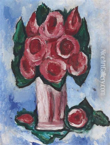 Blood Of Rose Oil Painting - Marsden Hartley