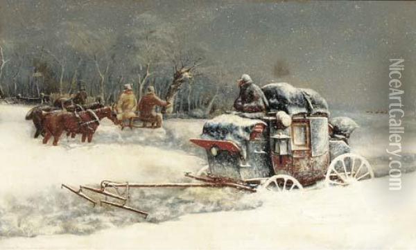 Snow Bound Oil Painting - John Charles Maggs