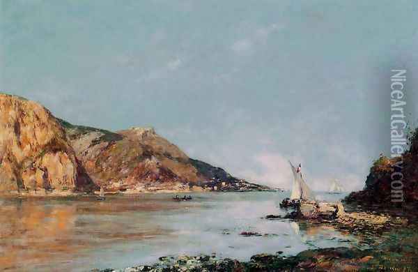 The Bay of Fourmis, Beaulieu Oil Painting - Eugene Boudin
