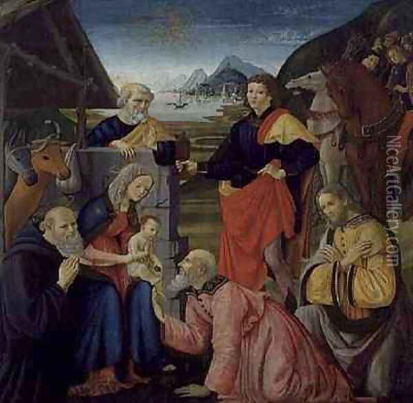 The Adoration of the Magi Oil Painting - Davide & Domenico Ghirlandaio