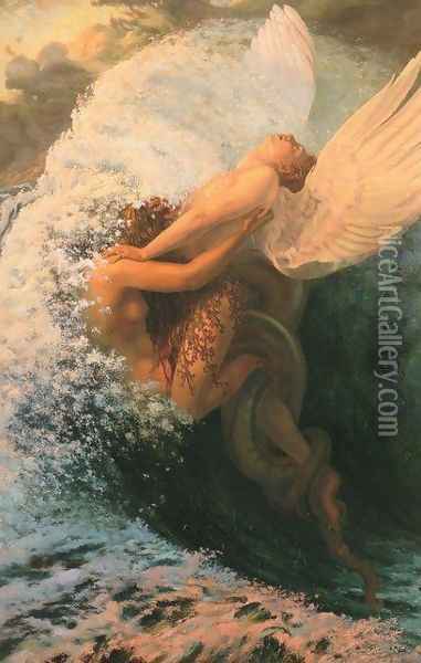 Spleen and Ideal I Oil Painting - Carlos Schwabe