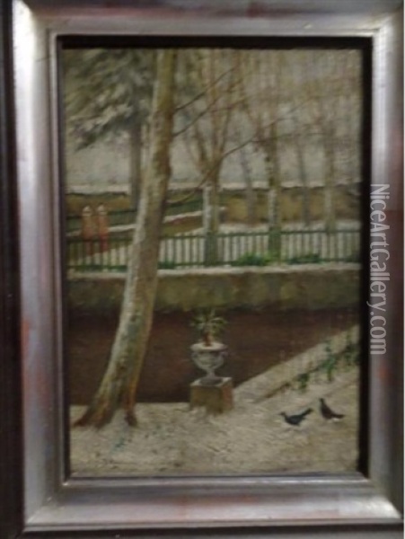 Jardin En Hiver. Oil Painting - Paul Madeline