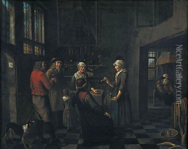 Interno Di Cucina Con Figure Oil Painting - Jan Jozef, the Younger Horemans