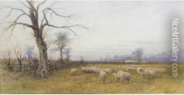 A Winter's Afternoon Oil Painting - Charles Pigott