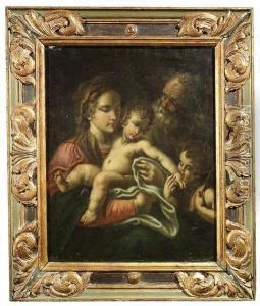 The Holy Family With The Infant Saint John Oil Painting - Lodovico Carracci