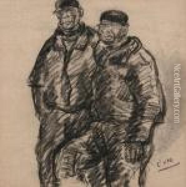 Dokwerkers Oil Painting - Eugeen Van Mieghem