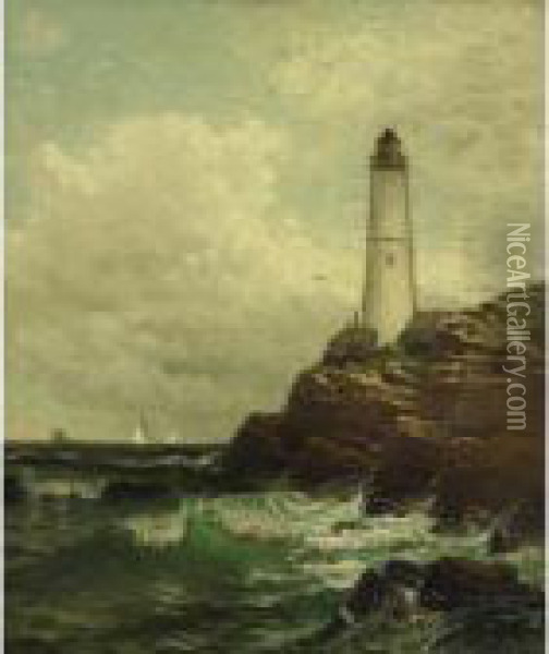 Cape Elizabeth Light Oil Painting - Alfred Thompson Bricher