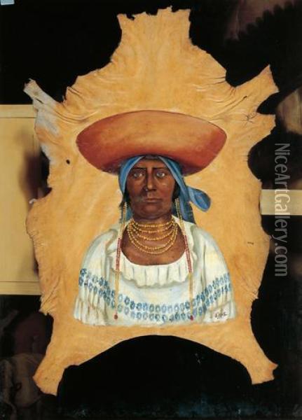 Retrato De Mejicana Oil Painting - Jose Jara