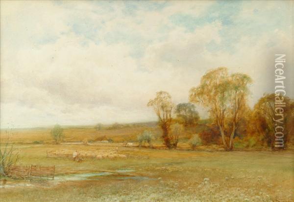 Great Shefford,berks Oil Painting - Leopold Rivers