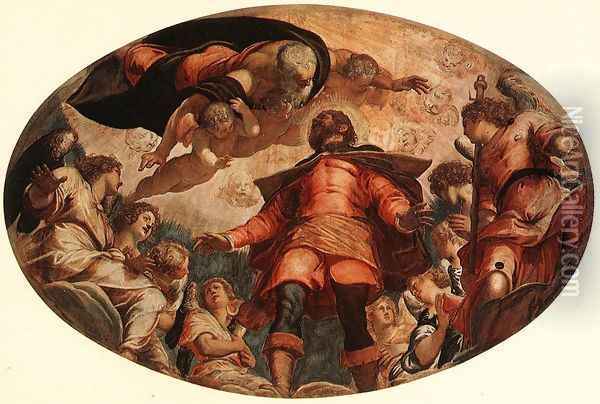 Glorification of St Roch 1564 Oil Painting - Jacopo Tintoretto (Robusti)