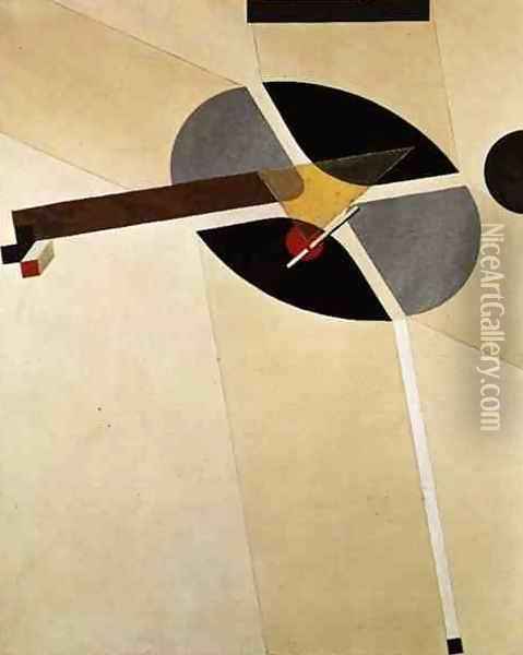Proun 67 Oil Painting - Eliezer Markowich Lissitzky