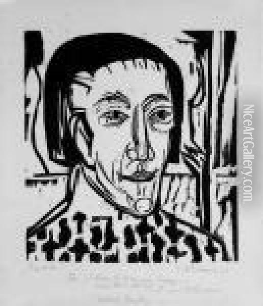 Bildnis Frau K Oil Painting - Ernst Ludwig Kirchner