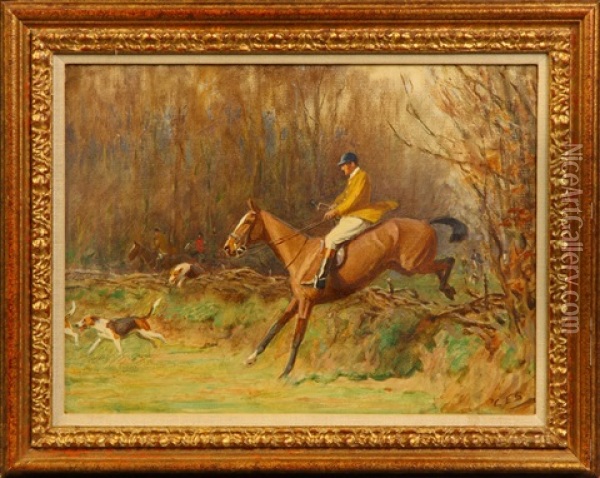 Horse & Rider Oil Painting - Cuthbert Edmund Swan
