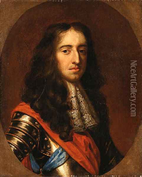 Portraits of William III and Queen Mary Oil Painting - Sir Peter Lely