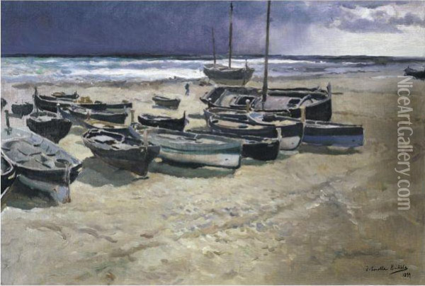Dia De Tempestad, Valencia (approaching Storm, Valencia) Oil Painting - Joaquin Sorolla Y Bastida