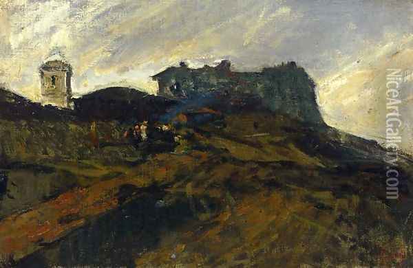 A House on the Spanish Countryside Oil Painting - Mariano Fortuny y Marsal