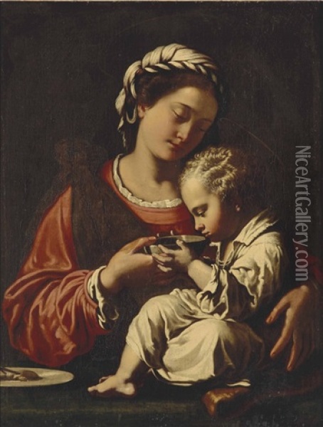 The Madonna And Child Oil Painting - Antiveduto Grammatica