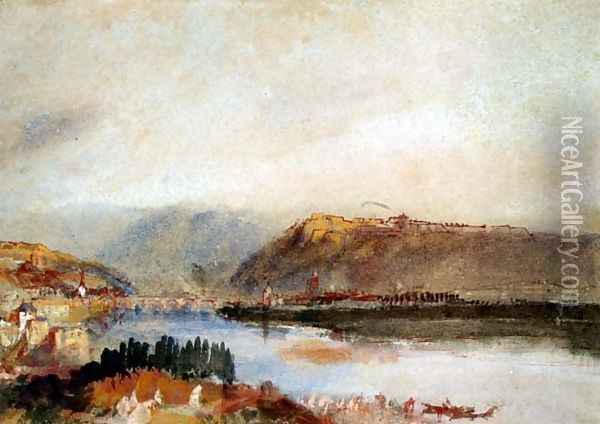 Givet from the North, c.1839 Oil Painting - Joseph Mallord William Turner