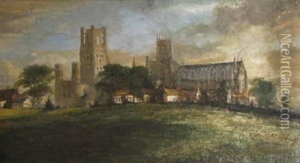 Ely Cathedral Oil Painting - Peter de Wint