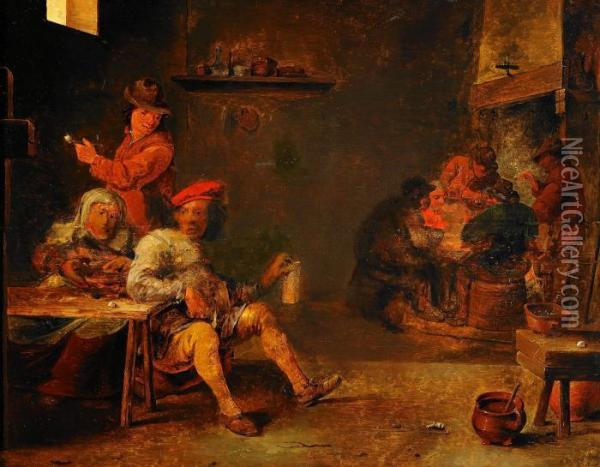 Vardhusinterior Oil Painting - David The Younger Teniers
