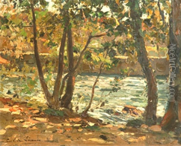 Riviere En Sous Bois Oil Painting - Paul Emile Lecomte