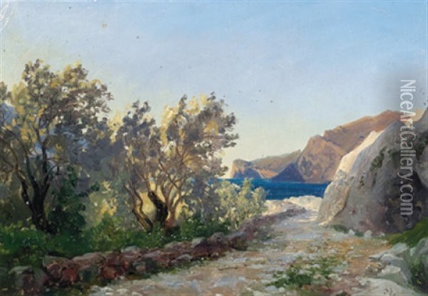 Kustenlandschaft Oil Painting - Thomas Ender