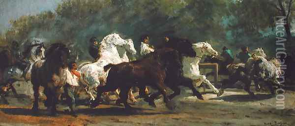 Study for the Horsemarket 1900 Oil Painting - Rosa Bonheur