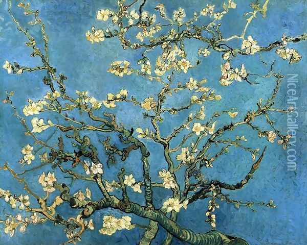 Branches with Almond Blossom Oil Painting - Vincent Van Gogh
