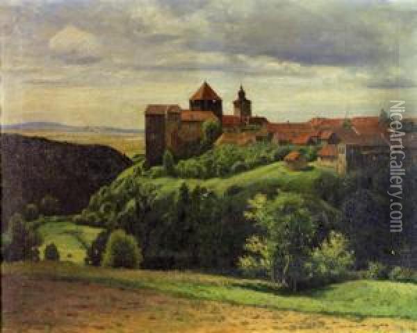 Hugelige Landschaft Mit Festungsanlage Oil Painting - Viktor Myttheis