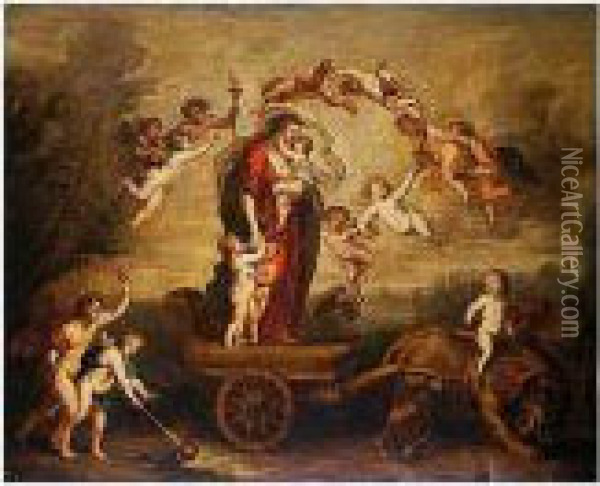 Triunfo Del Amor Divino Oil Painting - Peter Paul Rubens