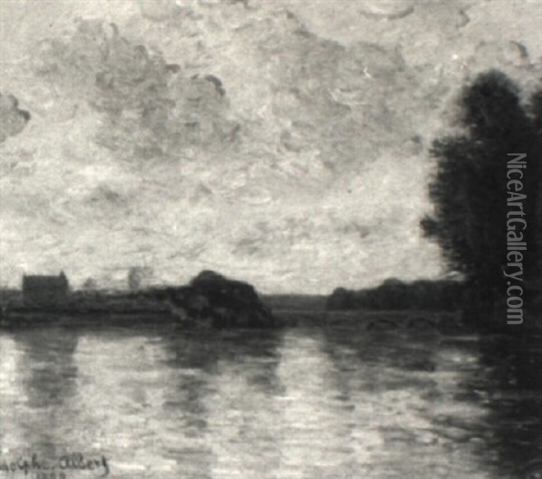 A Bridge On The Seine Oil Painting - Adolphe Albert