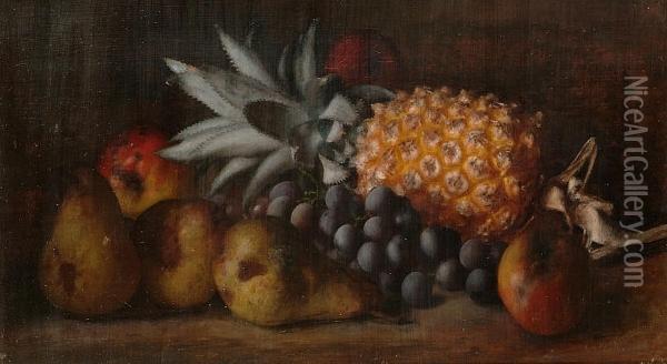 Still Life Of Fruit Oil Painting - George Walter Harris