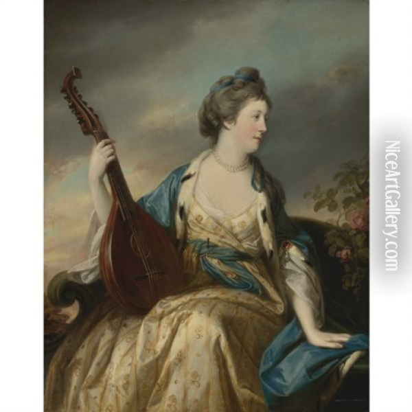Portrait Of Alice, Countess Of Shipbrook Oil Painting - Francis Cotes