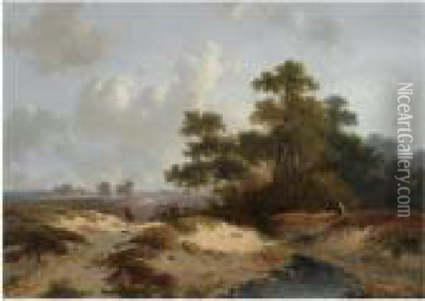 Figures On The Heath Oil Painting - Jan Evert Morel
