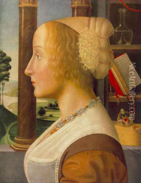 Portrait of a Woman Oil Painting - Bastiano Mainardi